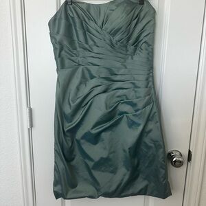 Mori Lee Strapless Satin Opalescent Dress